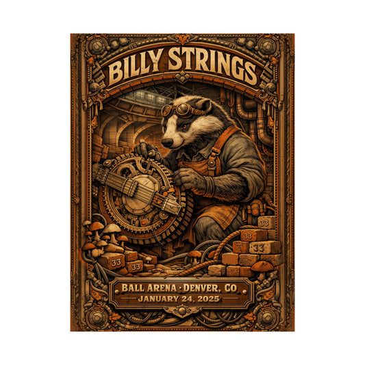 Billy Strings | 1.24.25 | Denver, CO | Concert Poster  | N1