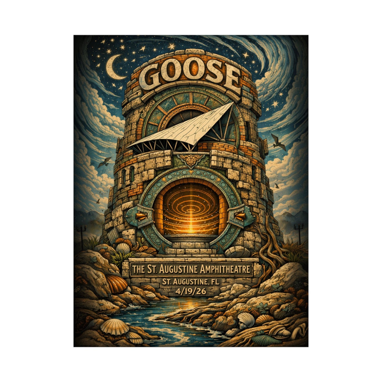 Goose  | 4/19/26 | St. Augustine, FL | Concert Poster  | N2