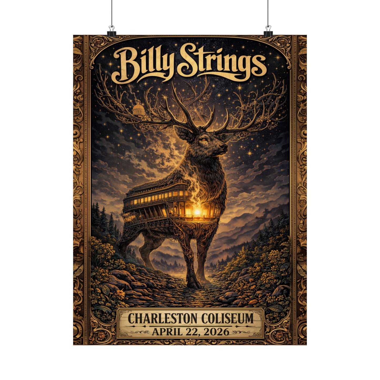 Billy Strings | 04/22/2026 | Charleston, WV | Concert Poster  | V2