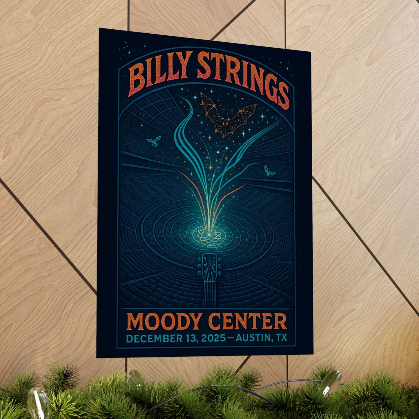 Billy Strings  Austin, TX | December 13, 2025| Moody Center | Concert Poster | Variant 4