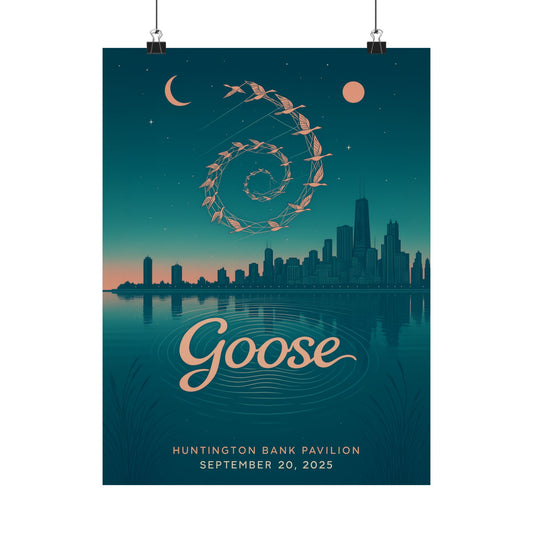 Goose Chicago Concert Poster | September 20, 2025 | Huntington Bank Pavilion | Variant 1