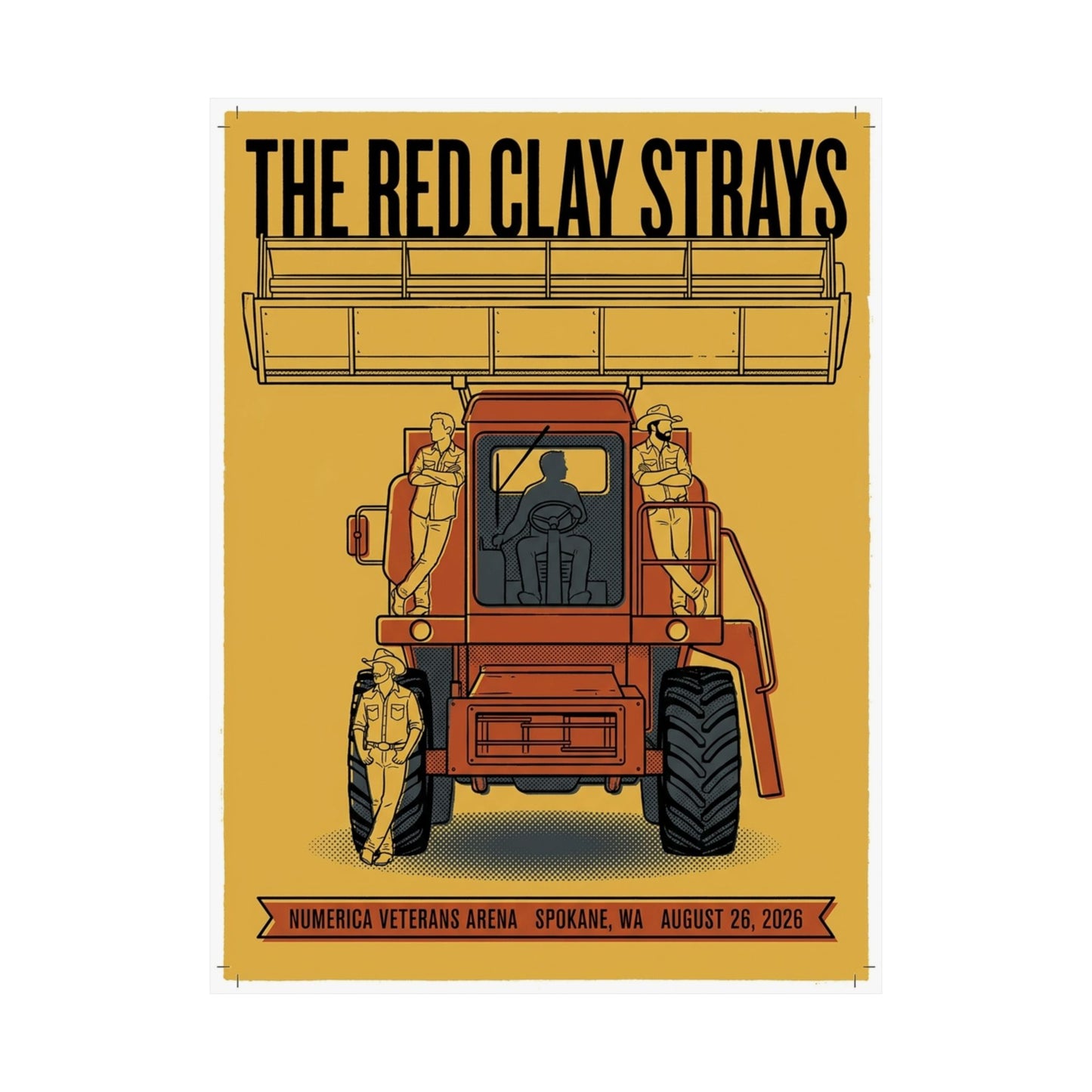 The Red Clay Strays | August 26, 2026 | Spokane, WA | Concert Poster