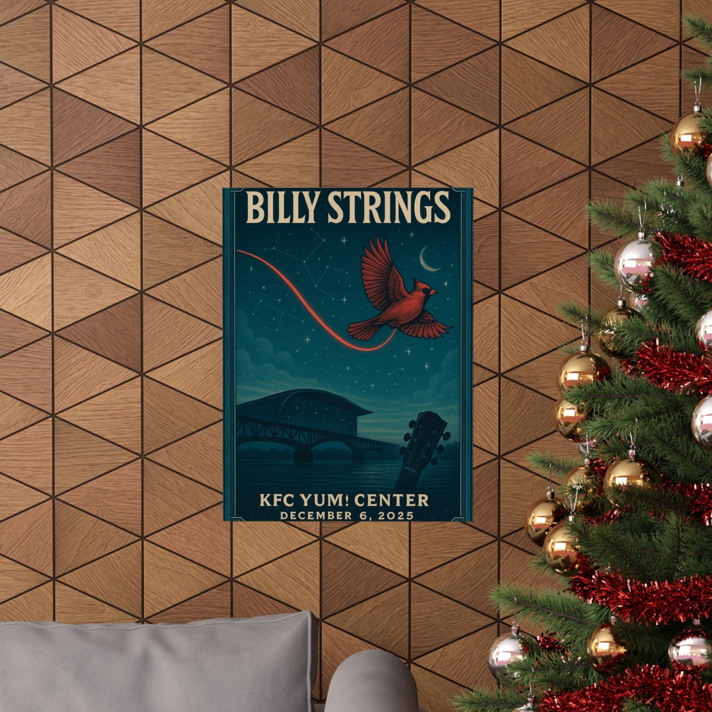 Billy Strings Louisville KY | Dec 6, 2025 | KFC Yum! | Concert Poster | Night 3