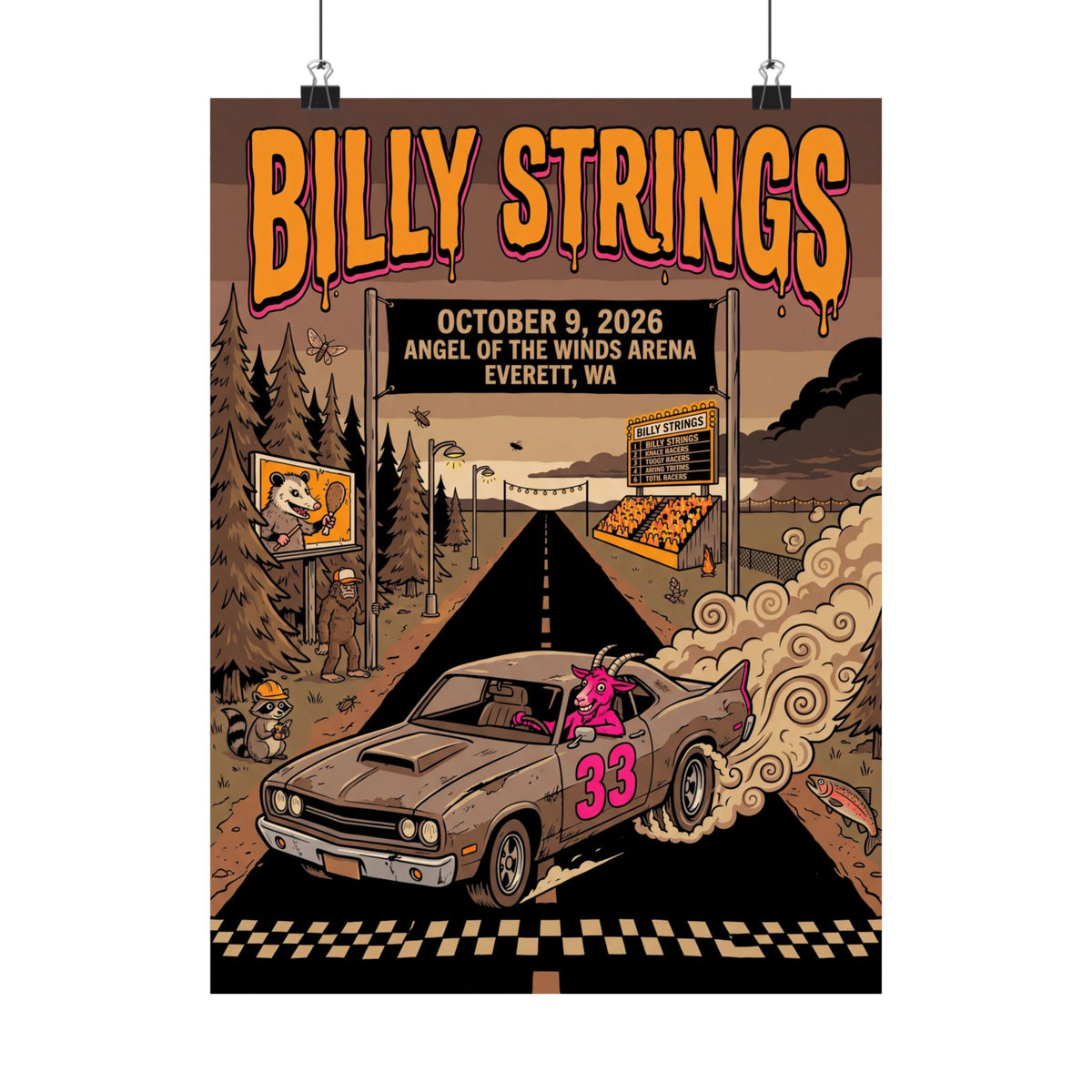 Billy Strings | October 9, 2026 | Everett, WA | Concert Poster
