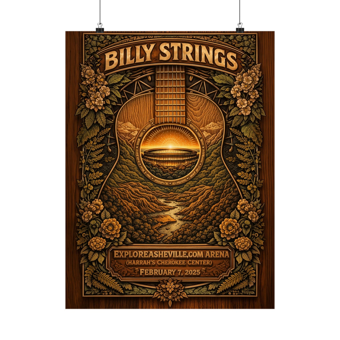 Billy Strings | 2/7/25 | Asheville, NC | Concert Poster  | N1