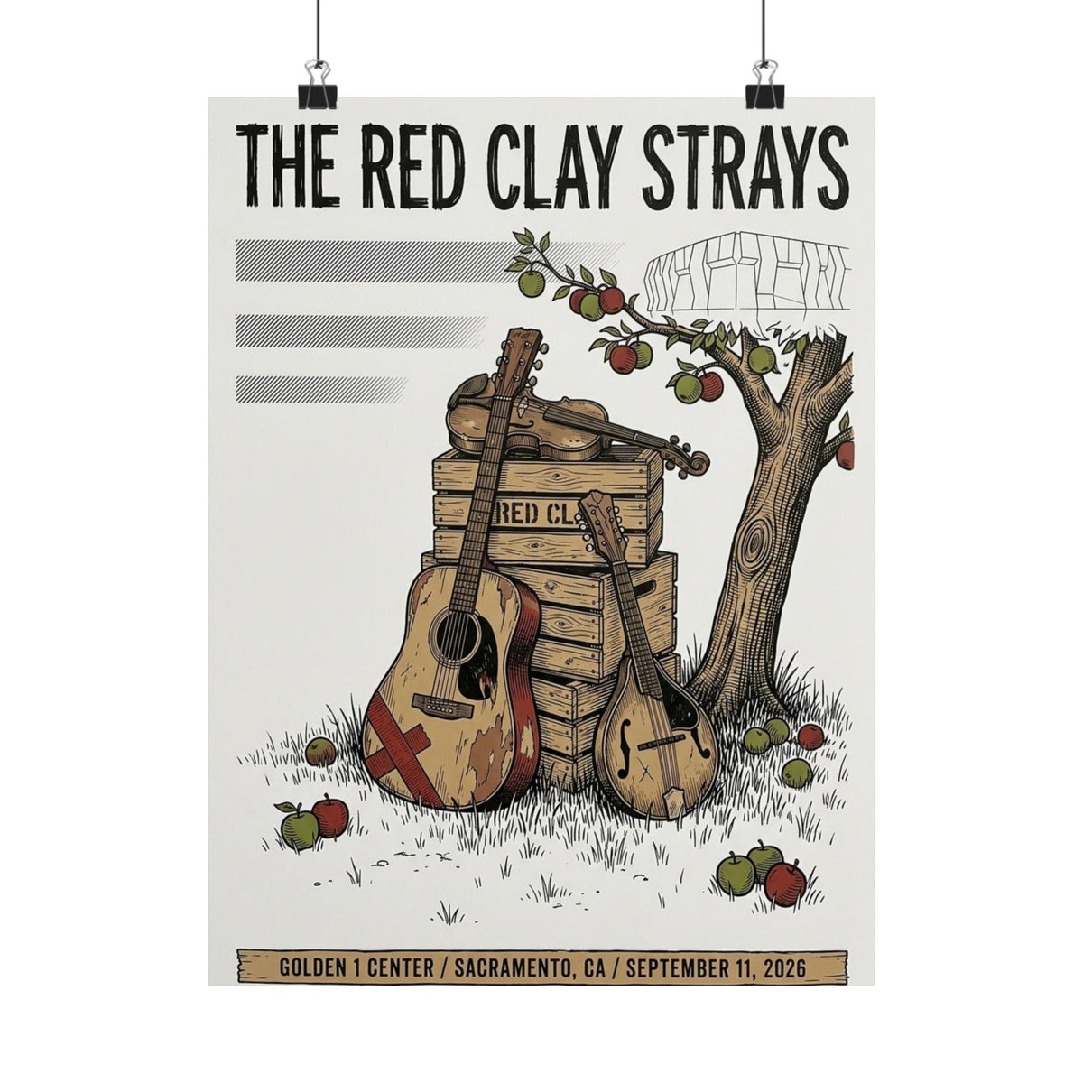 The Red Clay Strays | September 11, 2026 | Sacramento, CA | Concert Poster