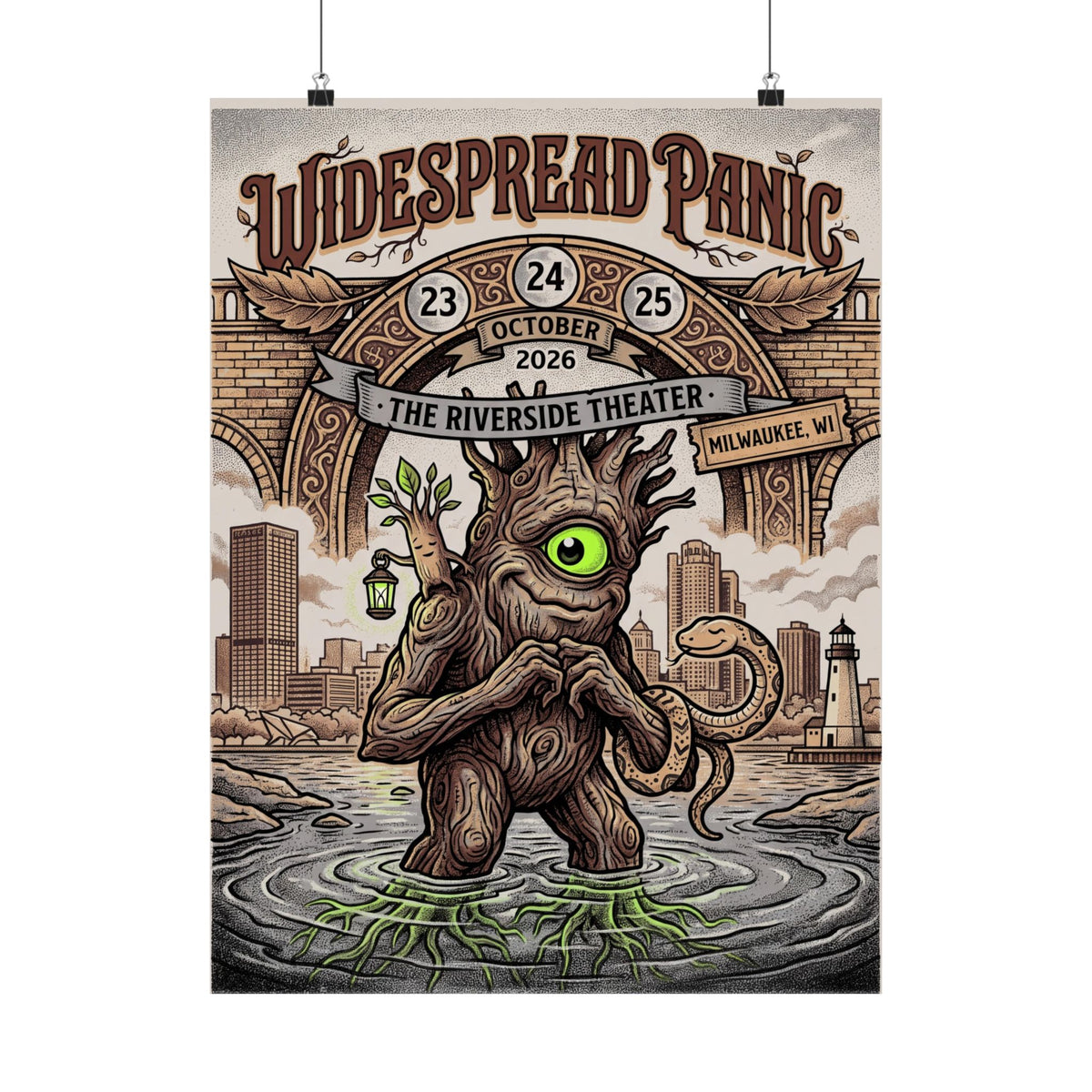 Widespread Panic | October 23–25, 2026 | Milwaukee, WI | Concert Poster