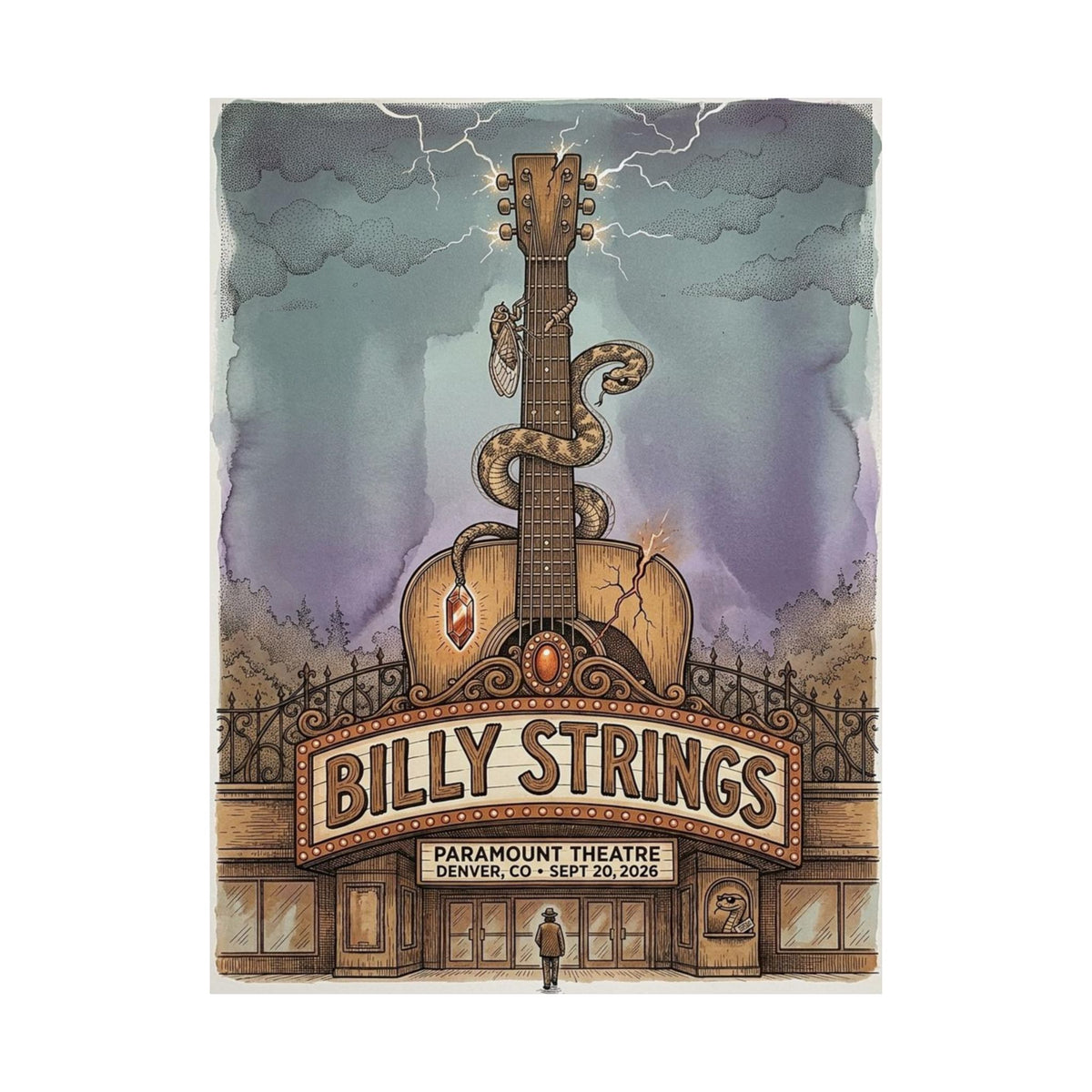 Billy Strings | September 20, 2026 | Denver, CO | Concert Poster
