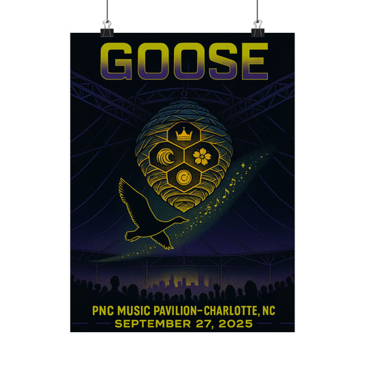 Goose Charlotte Concert Print | September 27, 2025 | PNC Music Pavilion | Variant 2