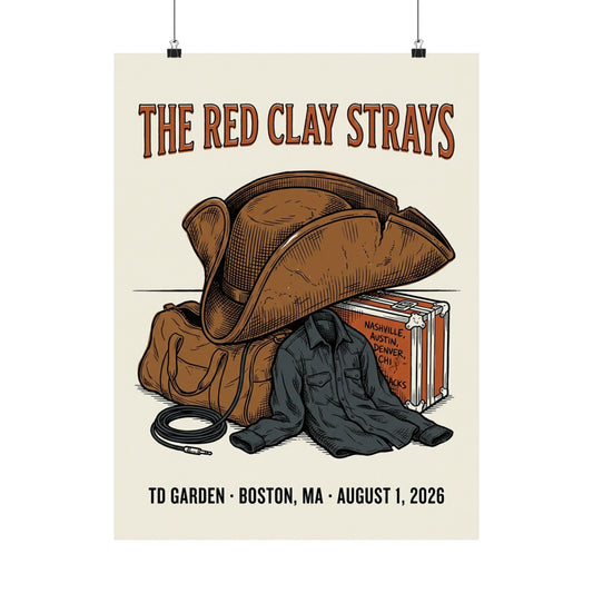The Red Clay Strays | August 1, 2026 | Boston, MA | Concert Poster
