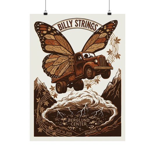 Billy Strings | 07/14/26 | Roanoke, VA | Concert Poster  | V2