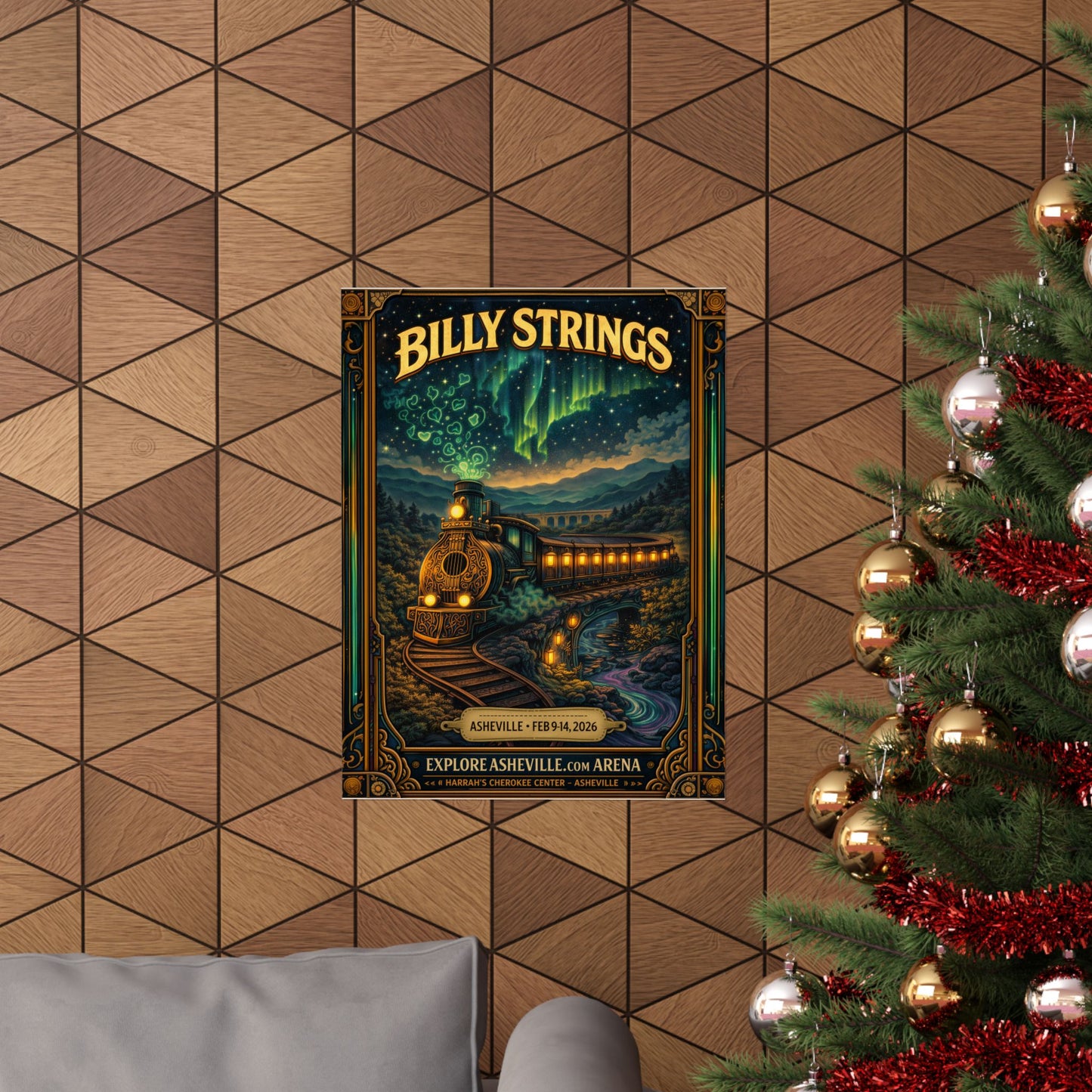 Billy Strings | 2/9/26 - 2/14/26 | Asheville, NC | Concert Poster  | V3