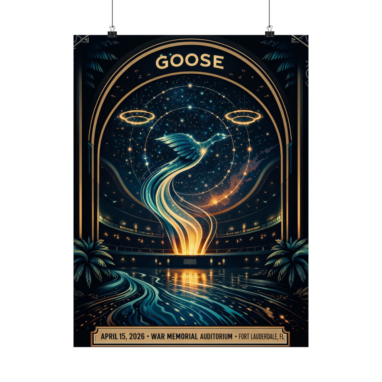 Goose  | 4/15/26 | Fort Lauderdale, FL | Concert Poster  | N2