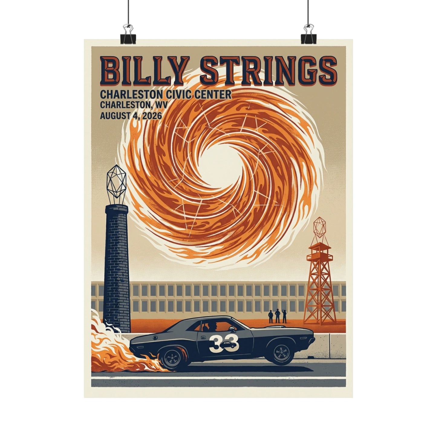 Billy Strings | August 4, 2026 | Charleston, WV | Concert Poster