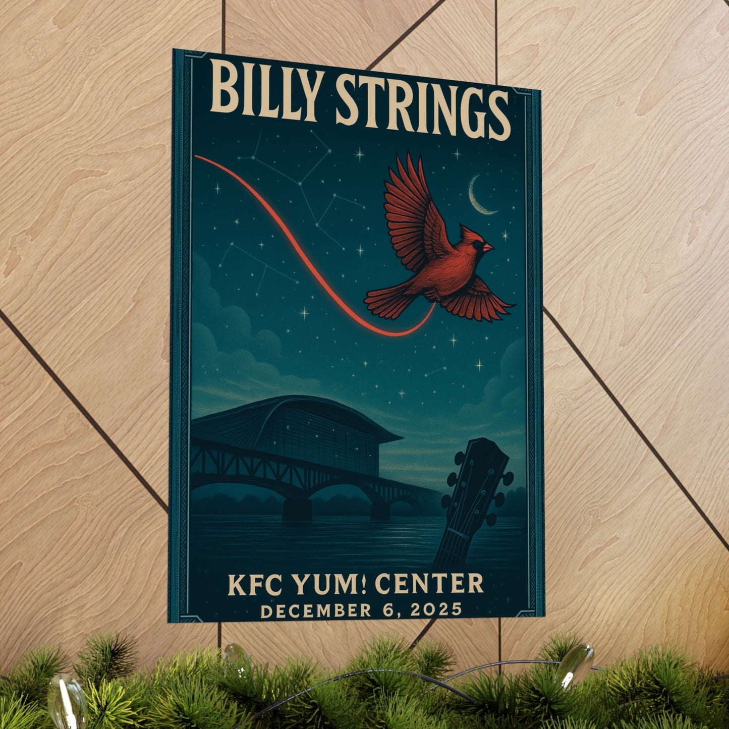 Billy Strings Louisville KY | Dec 6, 2025 | KFC Yum! | Concert Poster | Night 3