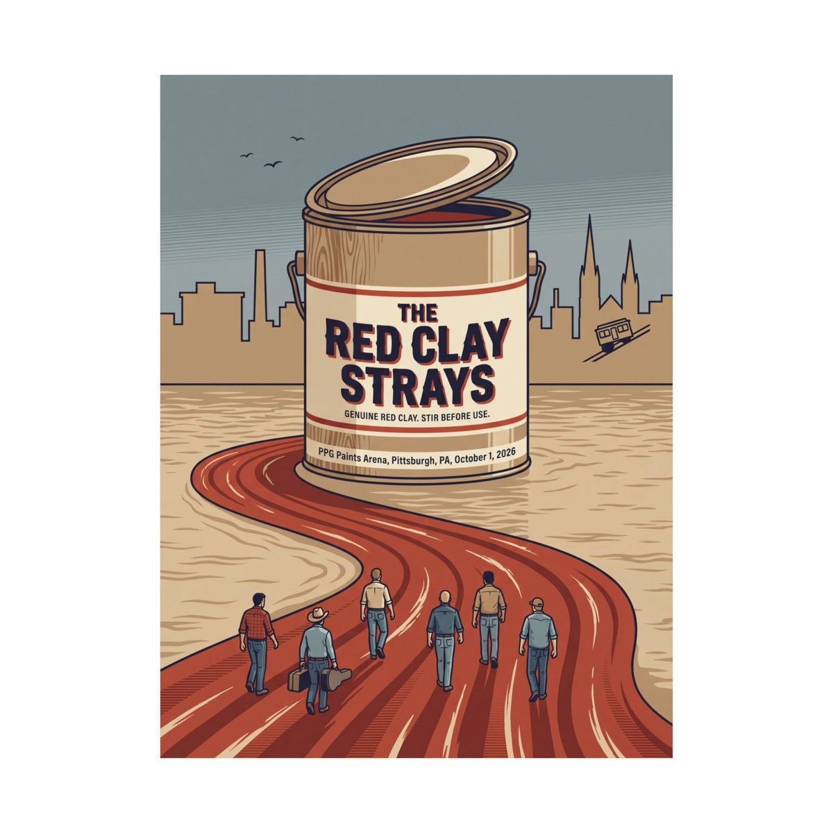 The Red Clay Strays | October 1, 2026 | Pittsburgh, PA | Concert Poster
