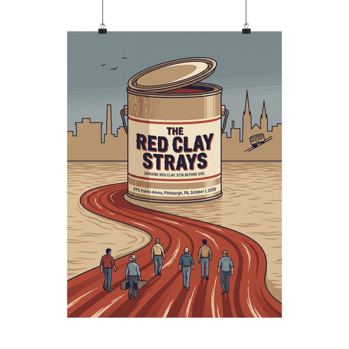 The Red Clay Strays | October 1, 2026 | Pittsburgh, PA | Concert Poster