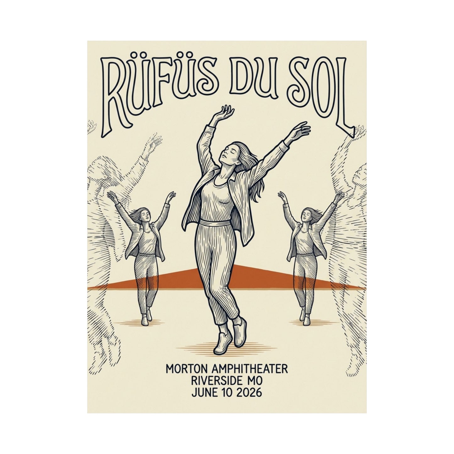Rüfüs Du Sol | June 10, 2026 | Riverside, MO | Concert Poster
