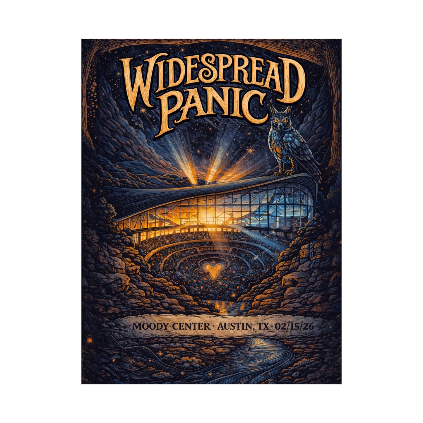 WidespreadPanic | 02/15/26 | Austin, TX | Concert Poster  | N2