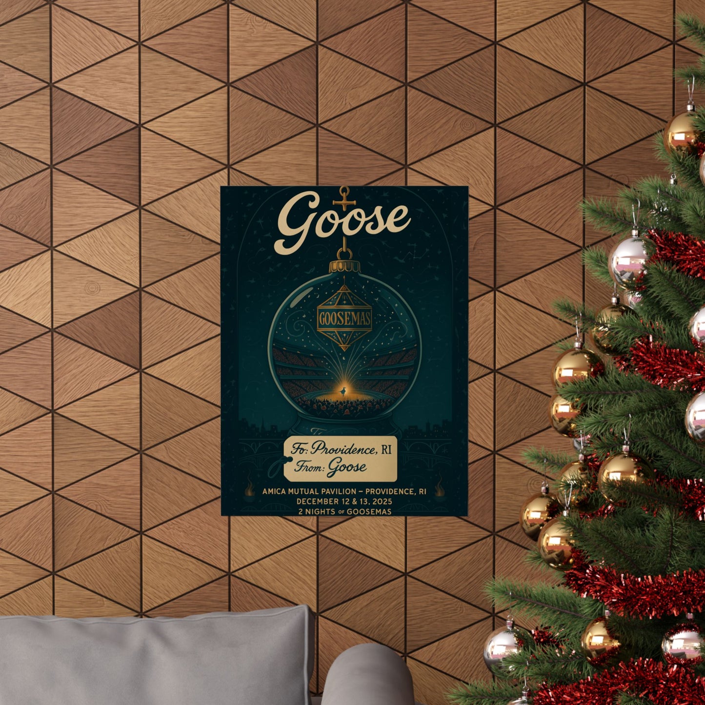 Goose Goosemas 2025 | Amica Mutual Pavilion | Providence, RI | December 12-13, 2025 | Concert Poster | Variant 2