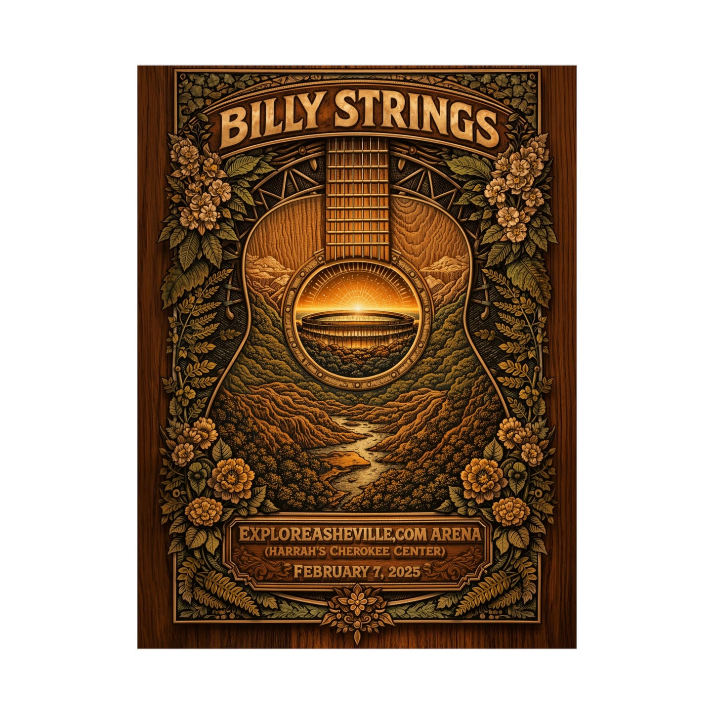 Billy Strings | 2/7/25 | Asheville, NC | Concert Poster  | N1