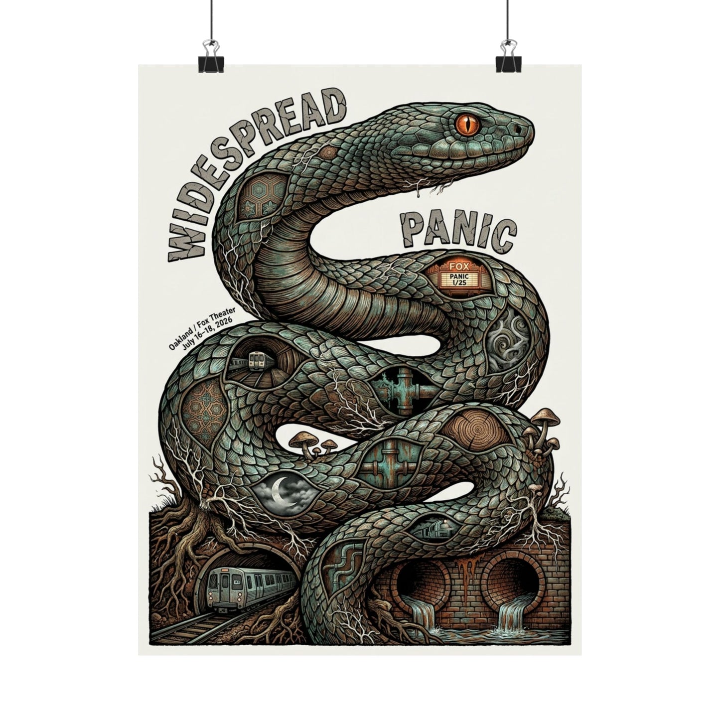 Widespread Panic | July 16–18, 2026 | Oakland, CA | Concert Poster
