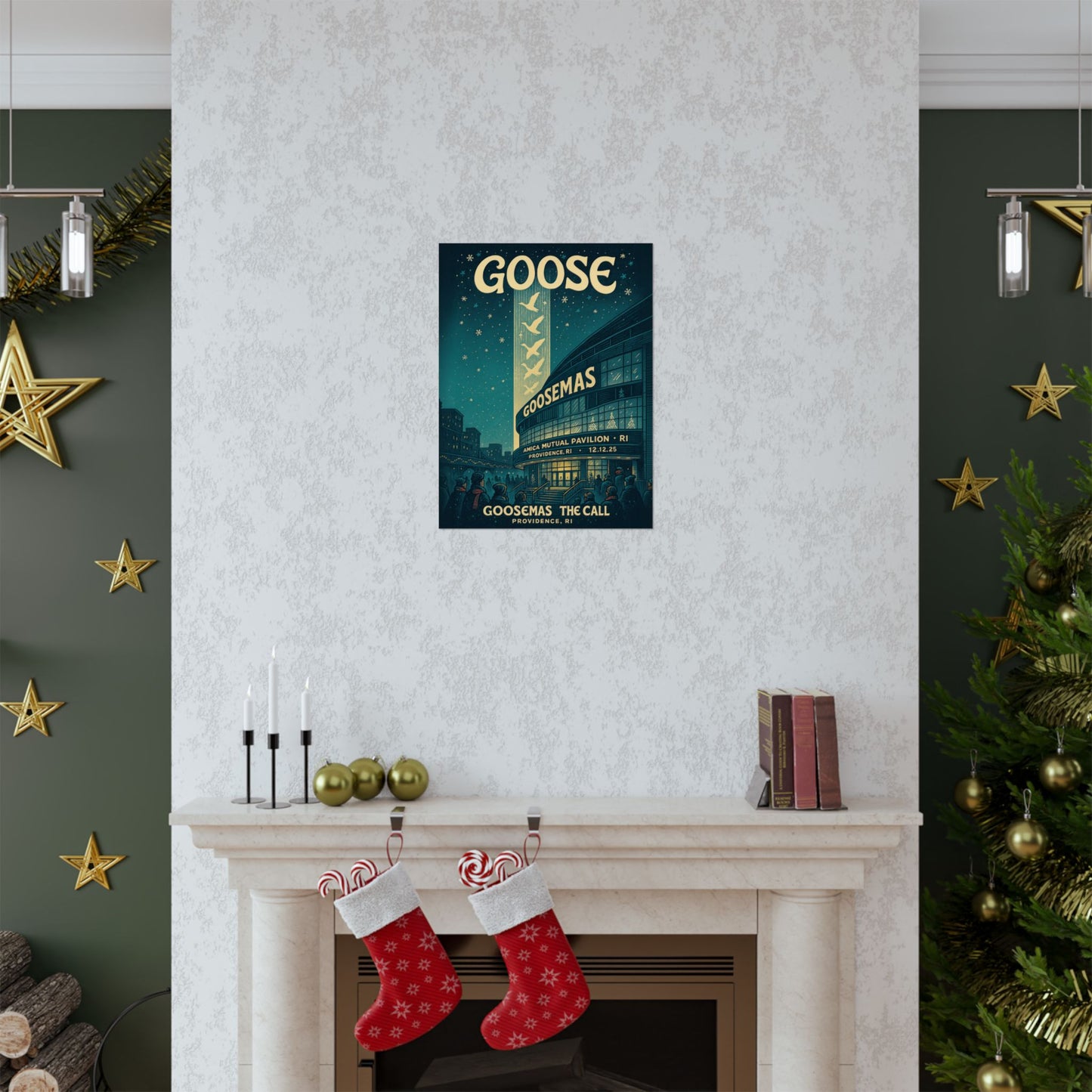 Goose Providence, RI | Amica Mutual Pavilion 12.12.25 | Concert Poster | Goosemas Night 1