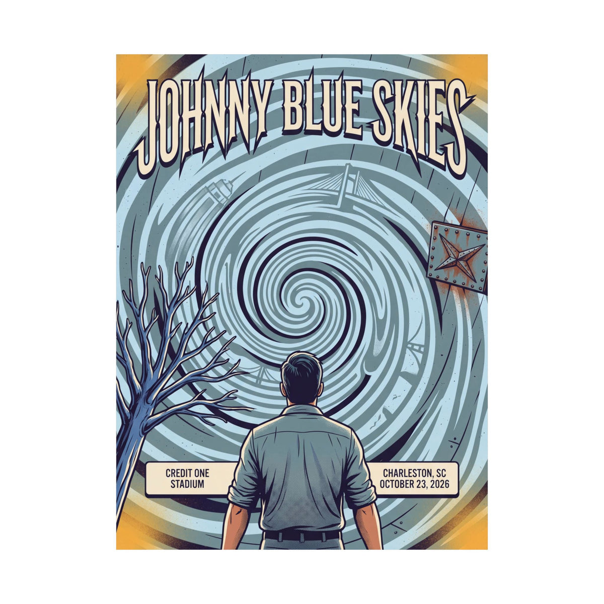 Johnny Blue Skies | October 23, 2026 | Charleston, SC | Concert Poster