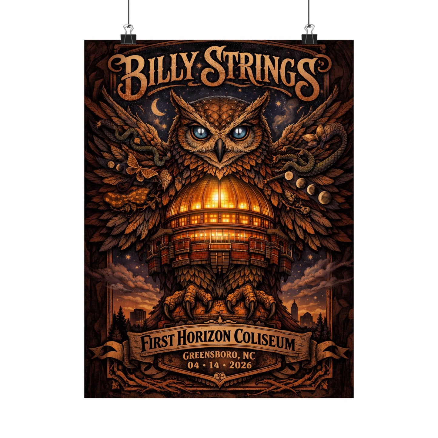 Billy Strings | 04/14/2026 | Greensboro, NC | Concert Poster  | V2