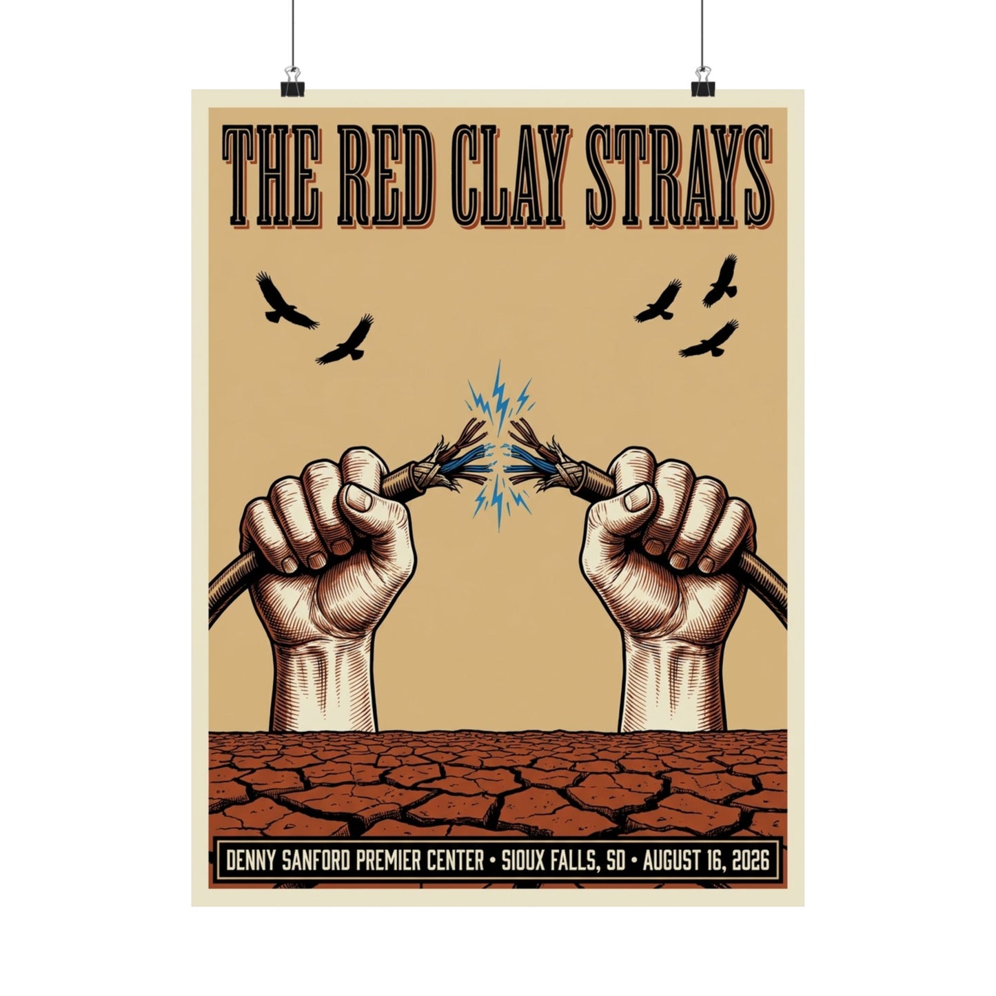 The Red Clay Strays | August 16, 2026 | Sioux Falls, SD | Concert Poster