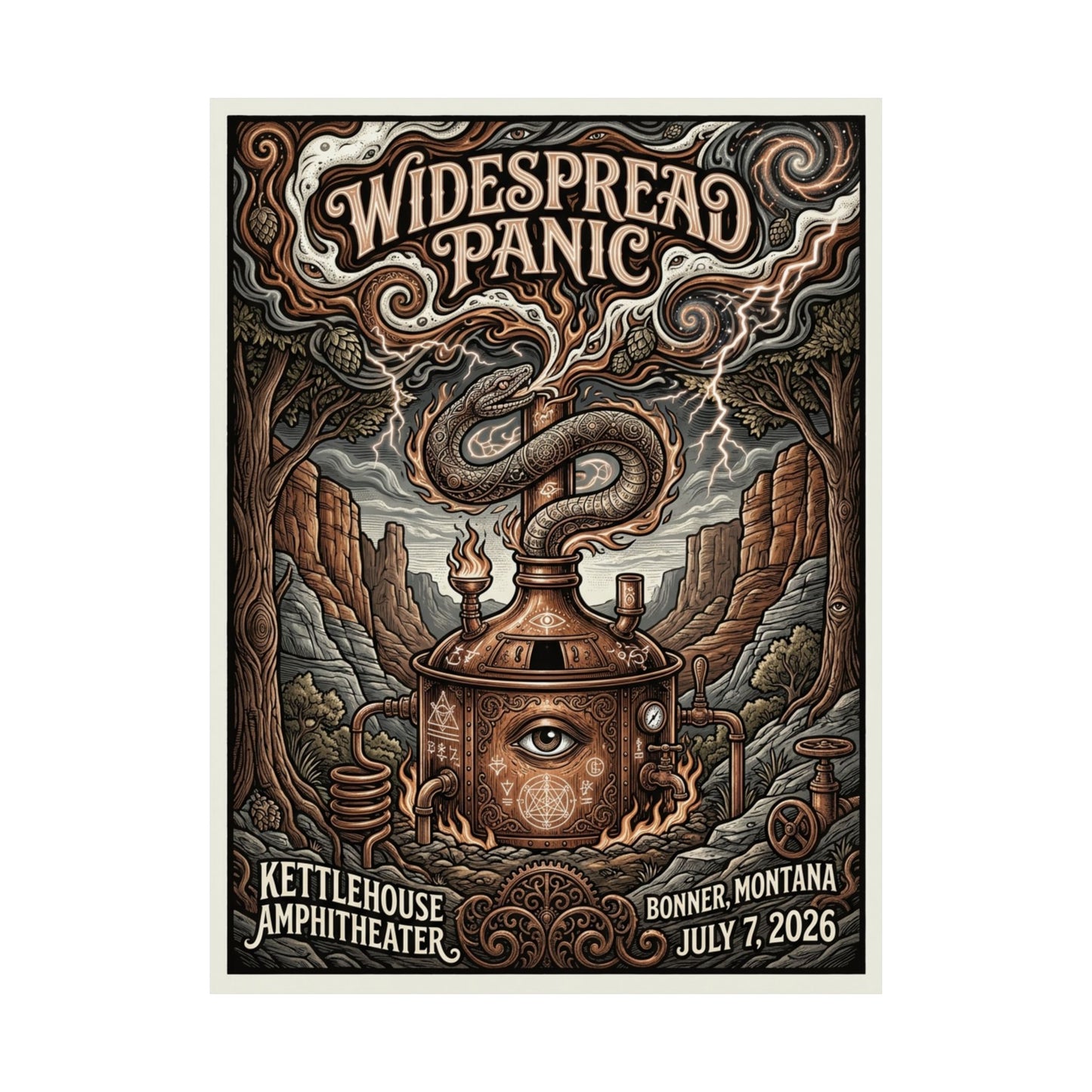 Widespread Panic | 07/07/26 | Bonner, MT | Concert Poster
