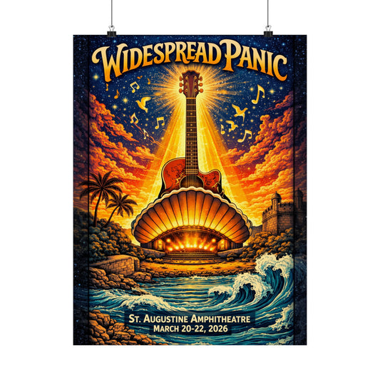 Widespread Panic | 03/20/26–03/22/26 | St. Augustine, FL | Concert Poster  | V2