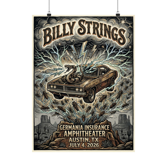 Billy Strings | July 4, 2026 | Austin, TX | Concert Poster
