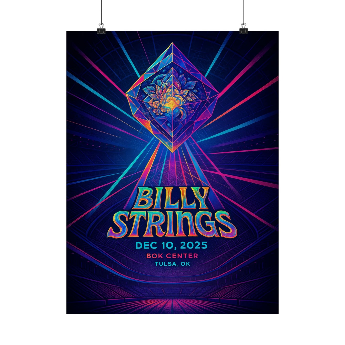 Billy Strings Tulsa OK | BOK Center | December 10, 2025 | Concert Poster | Variant 1