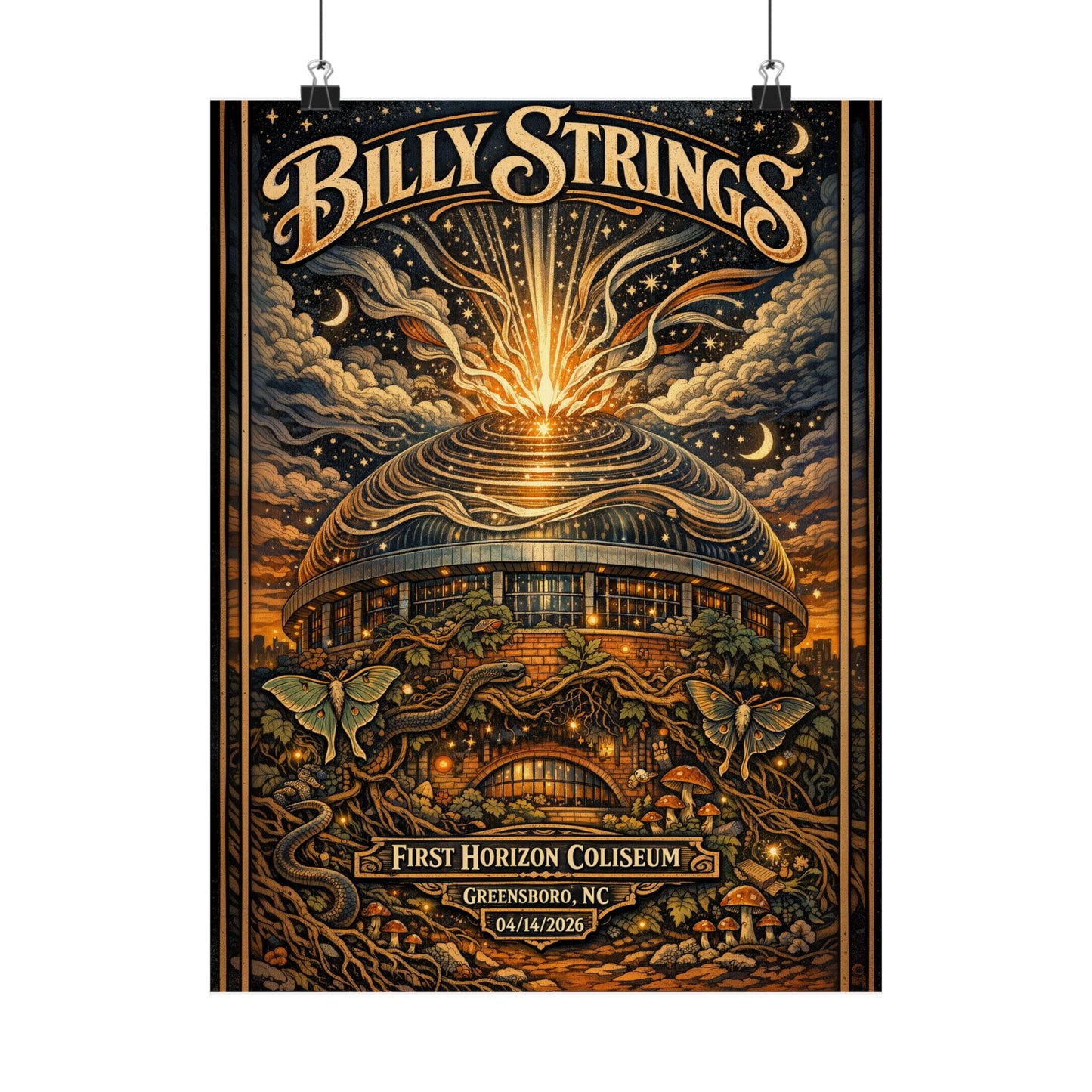 Billy Strings | 04/14/2026 | Greensboro, NC | Concert Poster  | V1