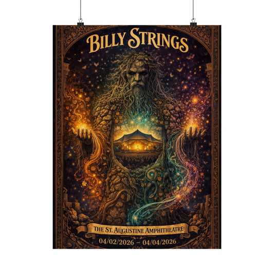 Billy Strings | 4/2/26 - 4/4/26 | St. Augustine, FL | Concert Poster  | V2