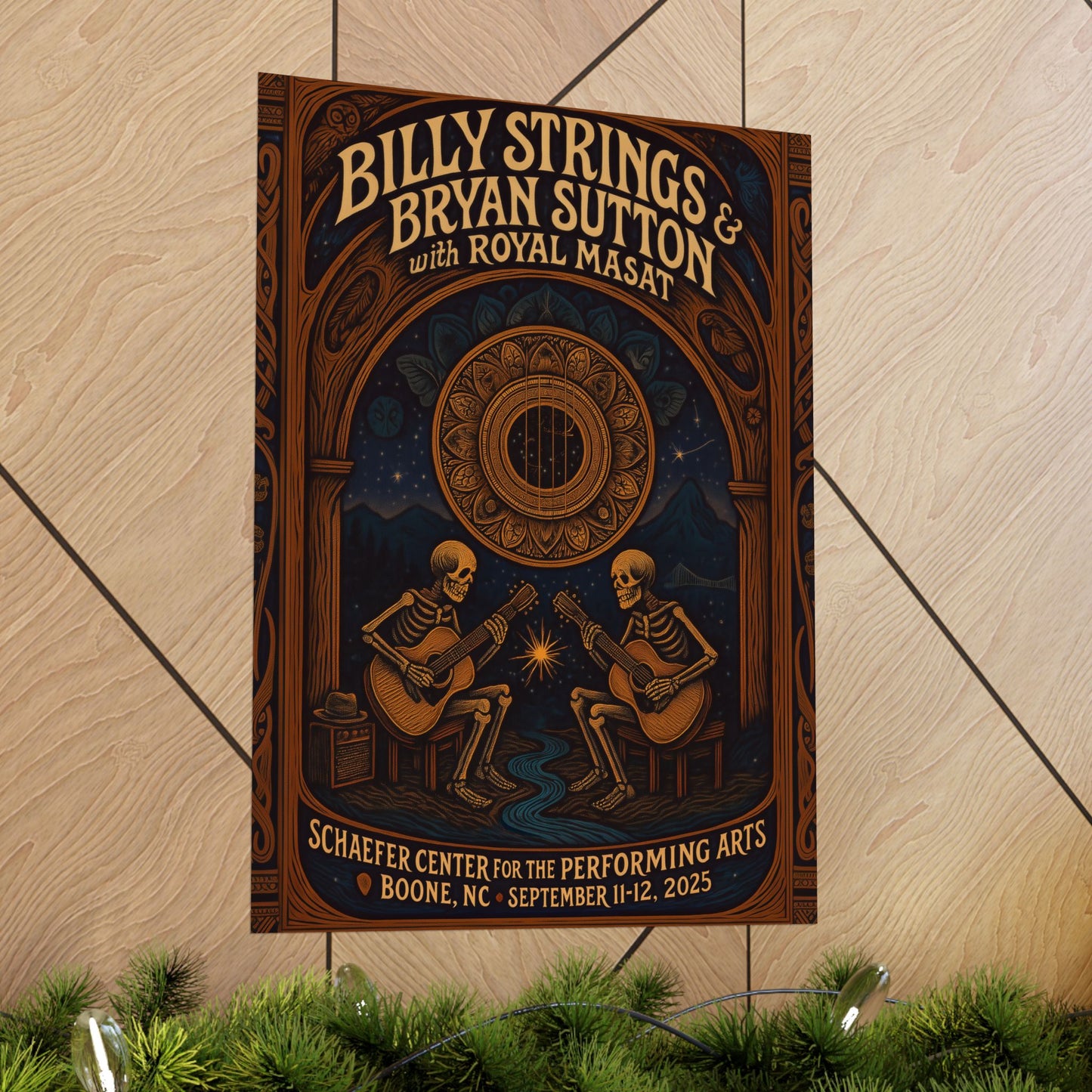Billy Strings & Bryan Sutton Boone NC Concert Print | September 11 + 12, 2025 | Schaefer Center