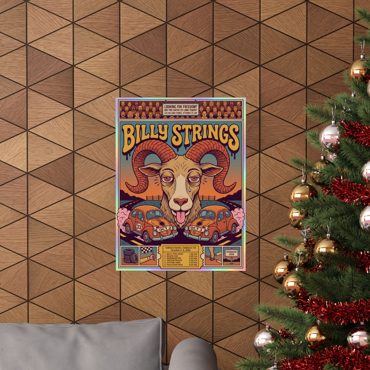Billy Strings | October 2–3, 2026 | Oakland, CA | Concert Poster