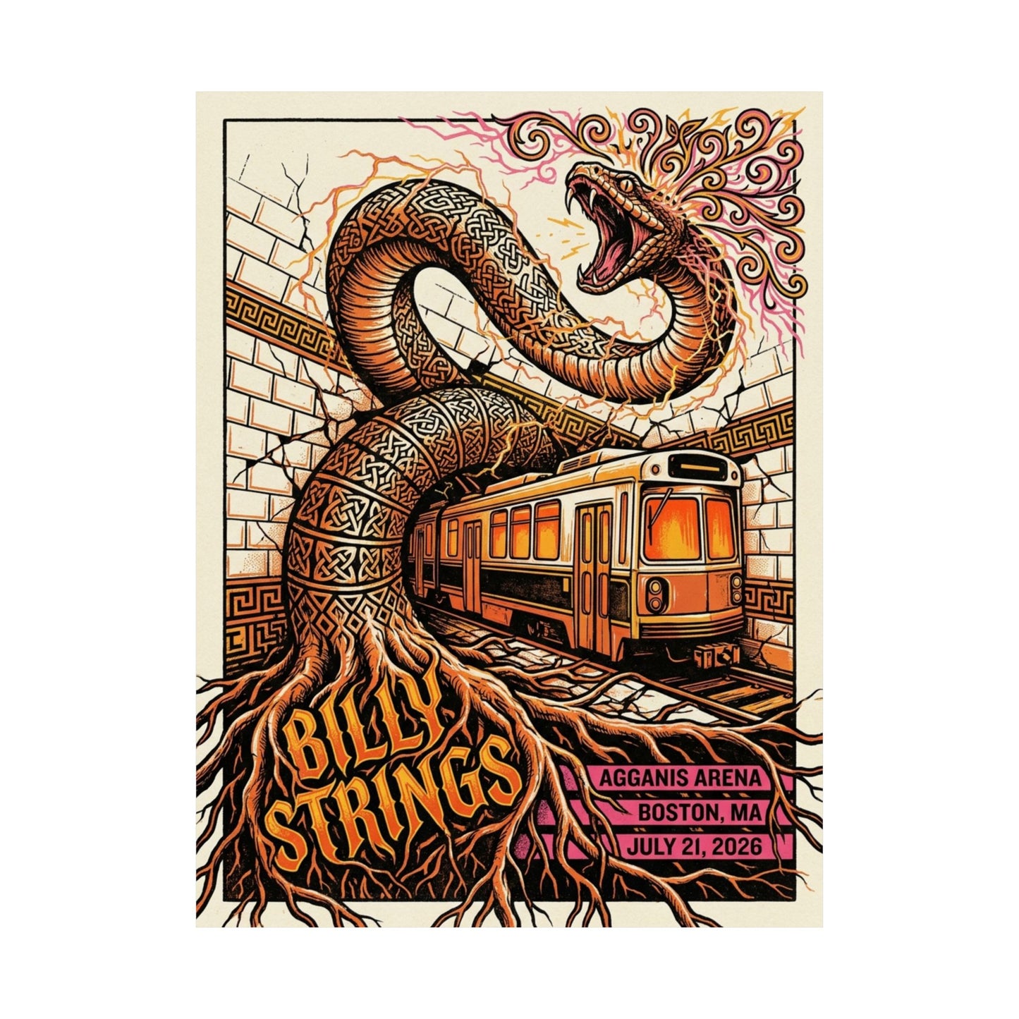 Billy Strings | July 21, 2026 | Boston, MA | Concert Poster