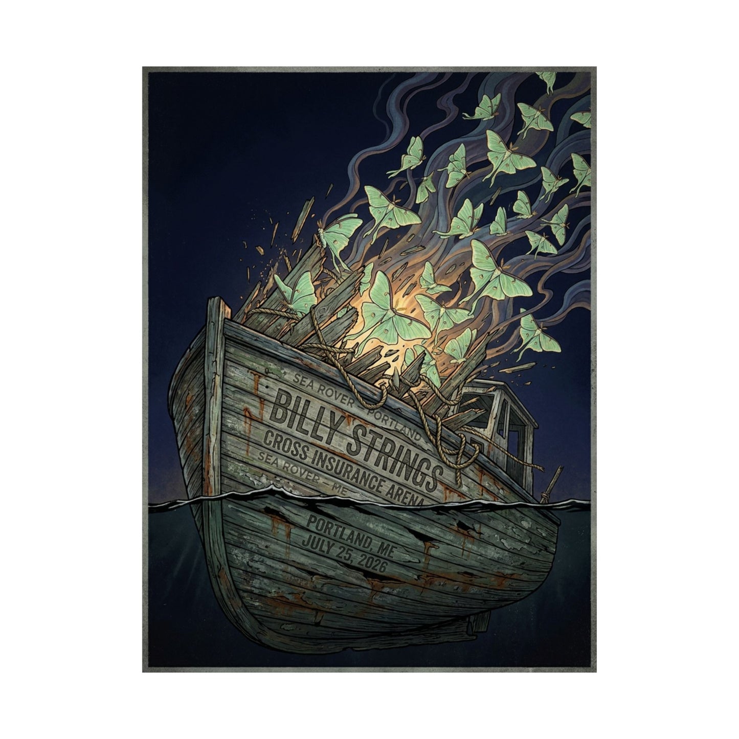 Billy Strings | July 25, 2026 | Portland, ME | Concert Poster