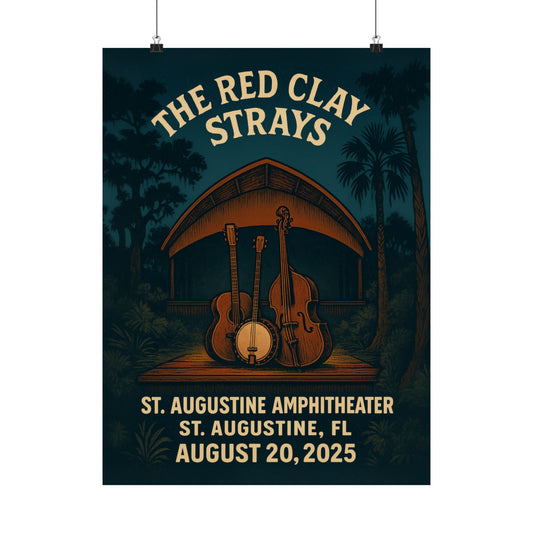 The Red Clay Strays | August 20, 2025 | St. Augustine Amphitheater | Florida | Concert Print