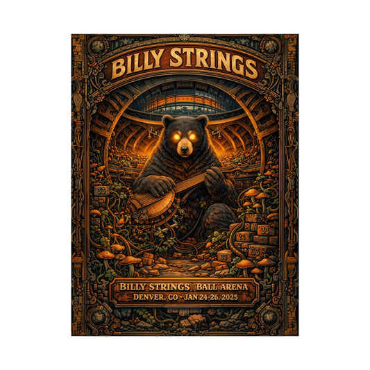 Billy Strings | 1/24/25 - 1/26/25 | Denver, CO | Concert Poster  | V1