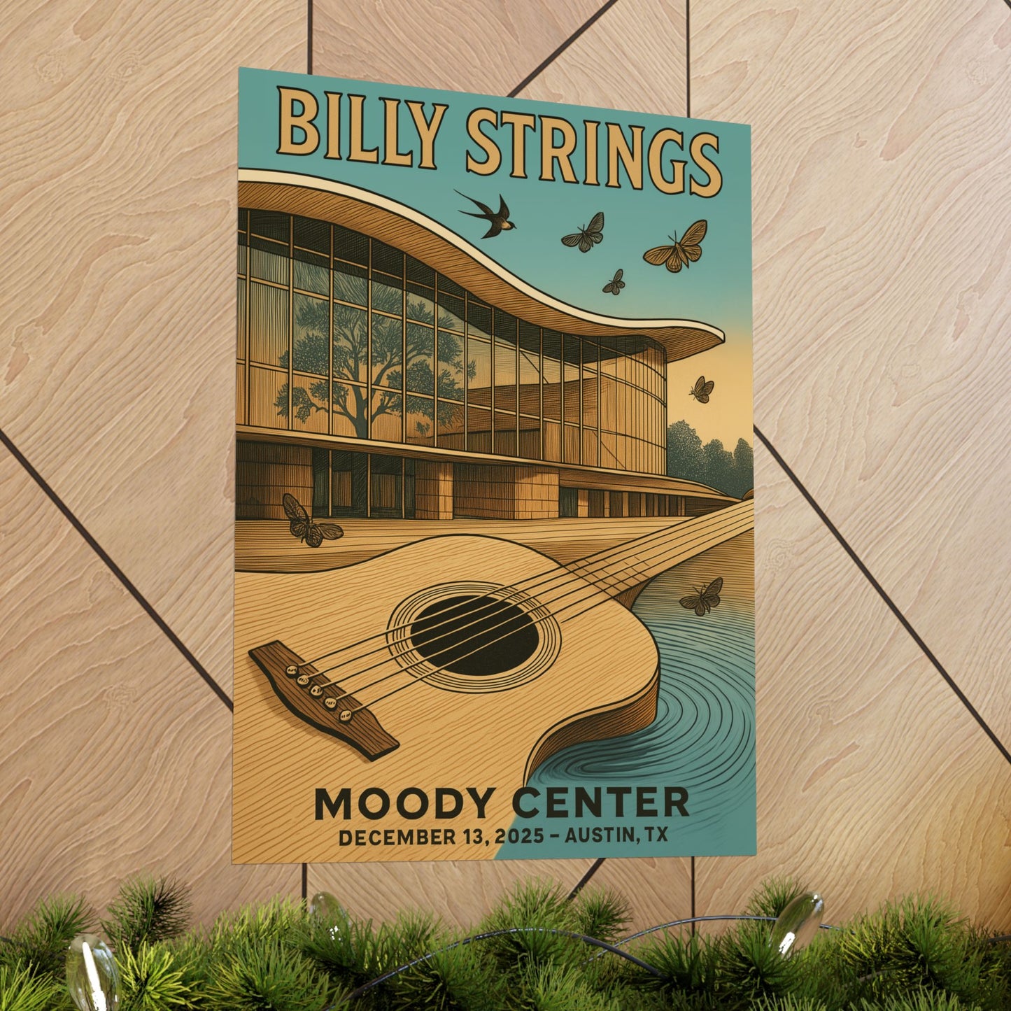 Billy Strings  Austin, TX | December 13, 2025| Moody Center | Concert Poster | Variant 2