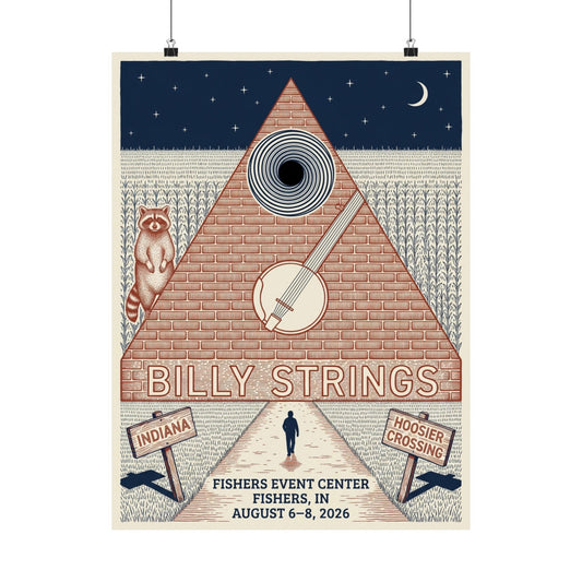 Billy Strings | August 6–8, 2026 | Fishers, IN | Concert Poster V2