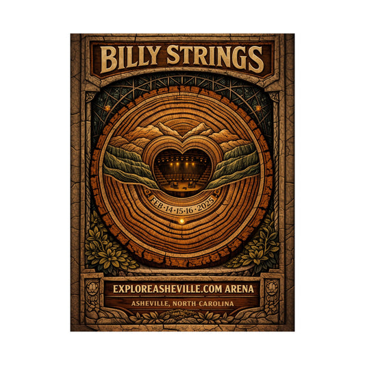 Billy Strings | 2/14/25 - 2/16/25 | Asheville, NC | Concert Poster  | Weekend 2 V1