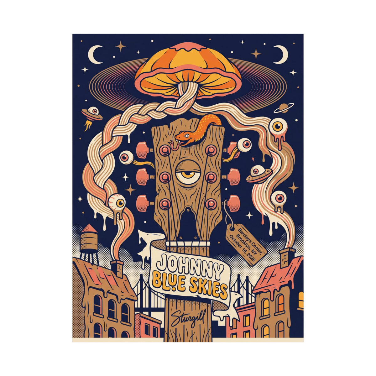 Johnny Blue Skies | October 16, 2026 | Brooklyn, NY | Concert Poster