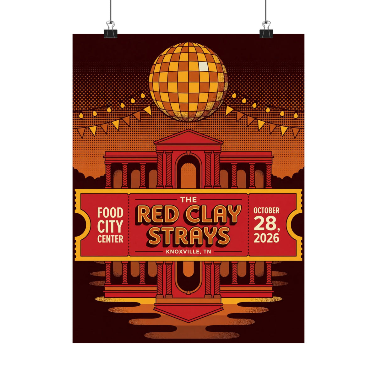 The Red Clay Strays | October 28, 2026 | Knoxville, TN | Concert Poster