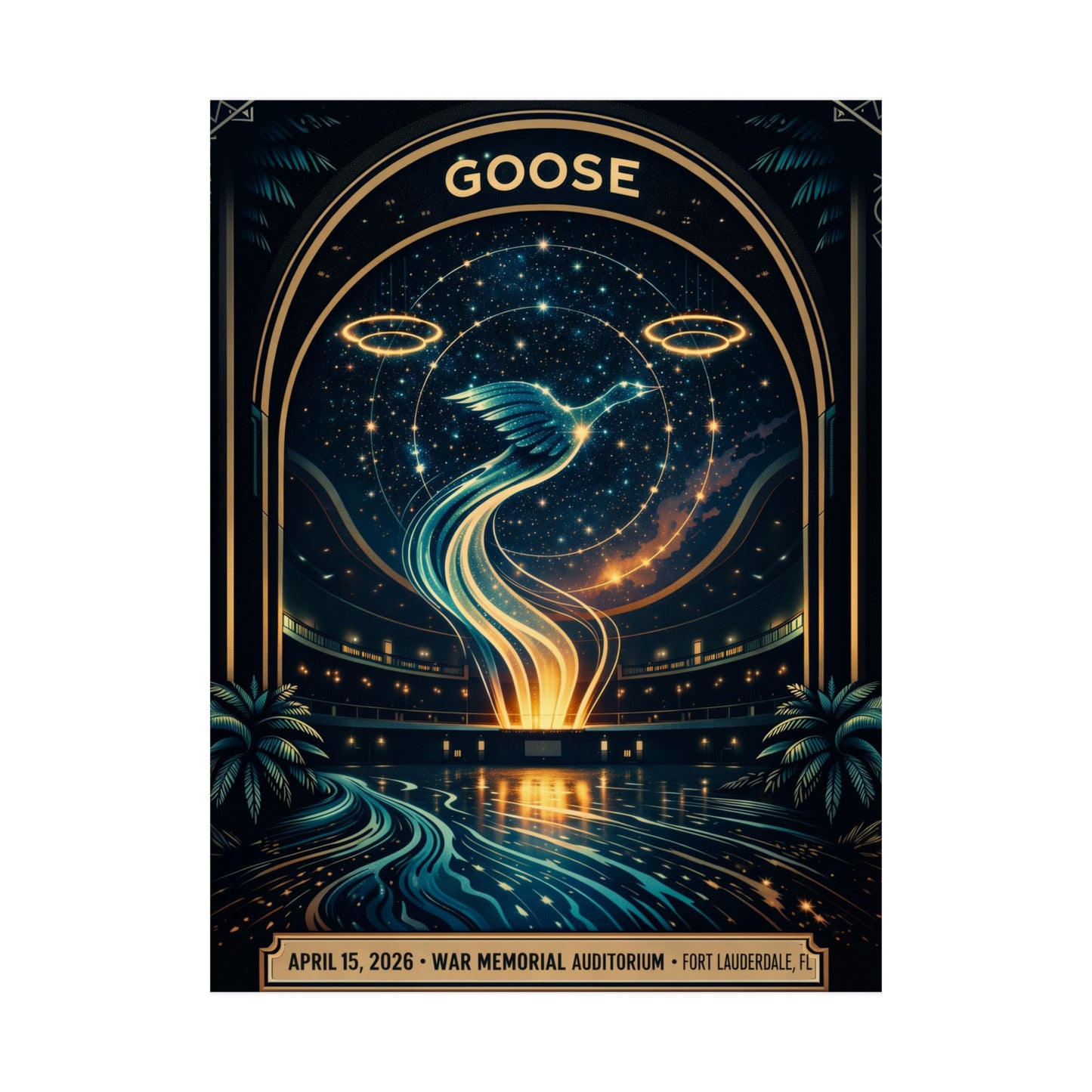 Goose  | 4/15/26 | Fort Lauderdale, FL | Concert Poster  | N2