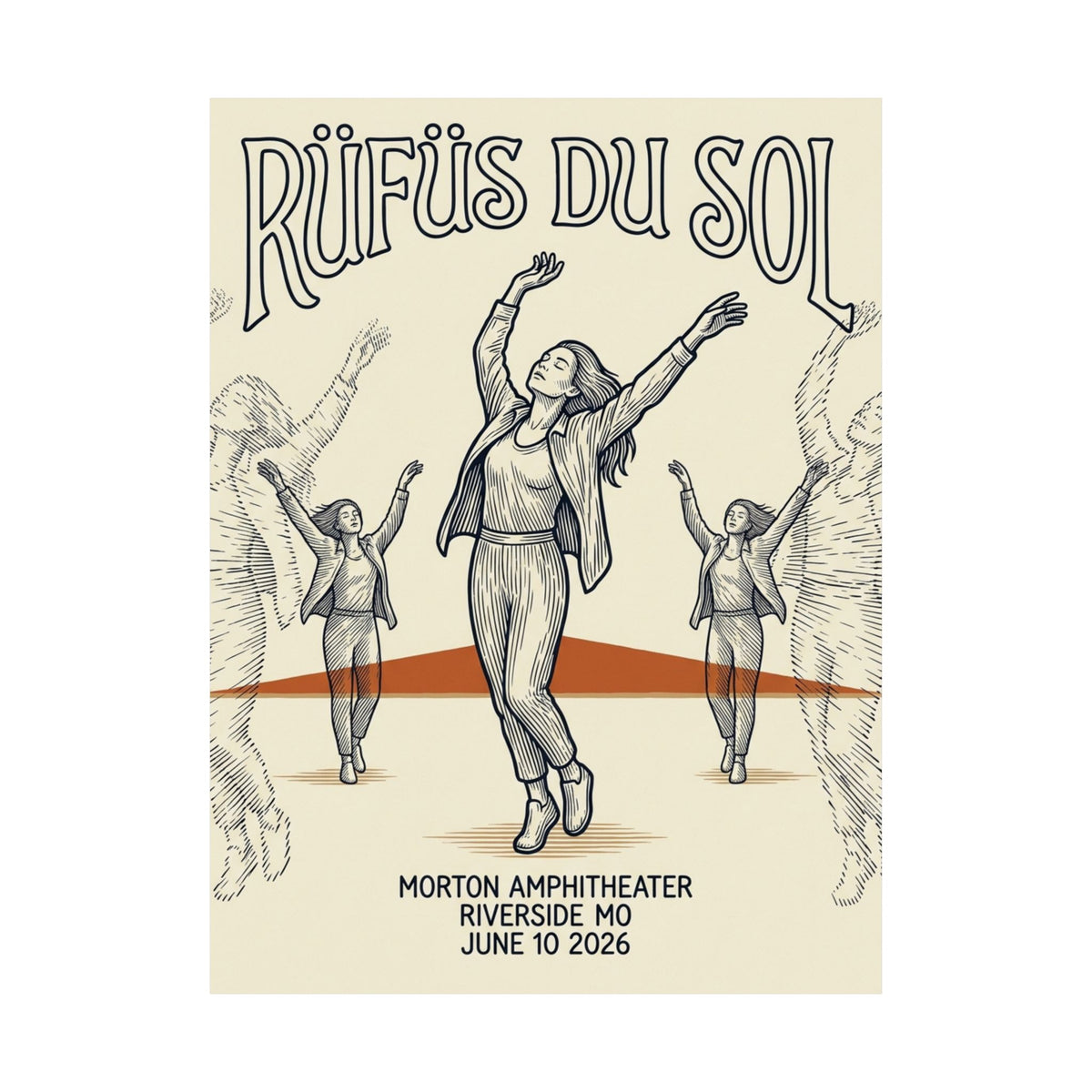 Rüfüs Du Sol | June 10, 2026 | Riverside, MO | Concert Poster