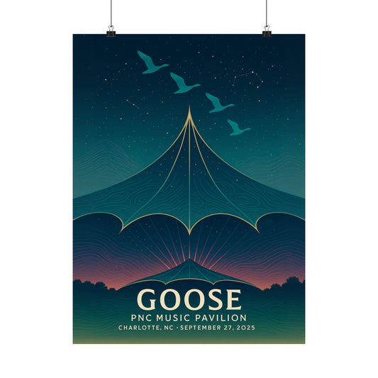 Goose Charlotte Concert Print | September 27, 2025 | PNC Music Pavilion | Variant 1
